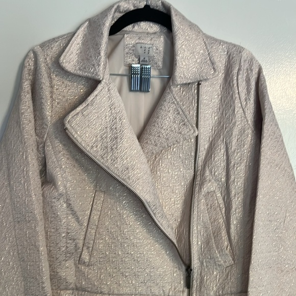 a new day Jackets & Blazers - Cream with Gold Sparkles Jacket